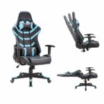 BF9050 Gaming Πολυθρόνα Γραφείου, Ανάκλιση Πλάτης έως 90°, Pu Μαύρο - Μπλε - Image 2