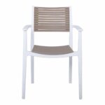 AKRON Πολυθρόνα PP-UV Άσπρο - Sand Beige - Image 3
