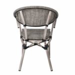 COSTA Πολυθρόνα Dining Αλουμινίου, Απόχρωση Antique Grey - Textilene Μπεζ - Image 5