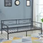 QUEEN Daybed Κρεβάτι Μέταλλο Βαφή Μαύρο - Image 3