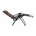 SUPER RELAX Πολυθρόνα με Υποπόδιο, Μέταλλο Βαφή Μαύρο, Textilene Καφέ - Image 6