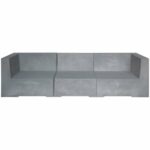 CONCRETE 3Θέσιος Καναπές Κήπου - Βεράντας, Cement Grey - Image 2