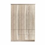 CLOSET Ντουλάπα Τετράφυλλη, 5 Ράφια, 2 Συρτάρια, Θέσεις για Κρεμάστρες, Απόχρωση Sonoma - Image 2