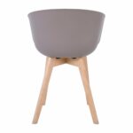 OPTIM Πολυθρόνα Ξύλινο Πόδι Οξιά Φυσικό, PP Sand Beige - Image 5