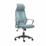 BF2950 Πολυθρόνα Γραφείου Διευθυντή, Γκρι - Mesh Μπλε - Image 2