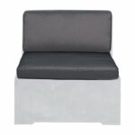 CONCRETE Set Μαξιλάρια Καρέκλας, Γκρι Ύφασμα Water Repellent - 2 Tεμάχια - Image 2