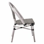 COSTA Καρέκλα Dining Αλουμινίου, Απόχρωση Antique Grey -Textilene Μπεζ - Image 3