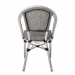 COSTA Καρέκλα Dining Αλουμινίου, Απόχρωση Antique Grey -Textilene Μπεζ - Image 4