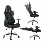 BF8350 Gaming Πολυθρόνα Γραφείου, Ανάκλιση Πλάτης έως 90°, Pu Μαύρο - Image 2