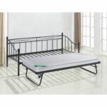 MARIN Set: Daybed (για στρώμα 90x190) + Βοηθητικό Κρεβάτι με Στρώμα 185x85 Μέταλλο Μαύρο - Image 2