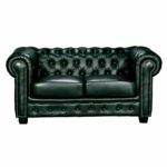 CHESTERFIELD Birmingham Καναπές 2Θέσιος Σαλονιού Καθιστικού,Δέρμα Antique Green - Image 2
