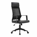 BF2500 Πολυθρόνα Γραφείου Διευθυντή Mesh Μαύρο - Pu Μαύρο - Image 2
