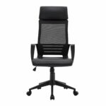 BF2500 Πολυθρόνα Γραφείου Διευθυντή Mesh Μαύρο - Pu Μαύρο - Image 3