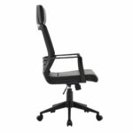 BF2500 Πολυθρόνα Γραφείου Διευθυντή Mesh Μαύρο - Pu Μαύρο - Image 4