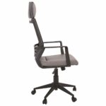 BF2500 Πολυθρόνα Γραφείου Διευθυντή Mesh Μαύρο - Pu Γκρι - Image 4