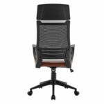 BF2500 Πολυθρόνα Γραφείου Διευθυντή Mesh Μαύρο - Pu Καφέ - Image 5