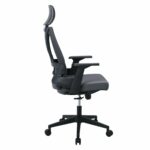 BF8750 Πολυθρόνα Γραφείου Διευθυντή, Mesh Γκρι, Ύφασμα Γκρι - Image 5
