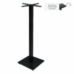 PRATO-R Βάση Τραπεζιού BAR 45x45 H.109cm με ρεγουλατόρο, Μέταλλο Βαφή Μαύρο / 14,70Kg - Image 2