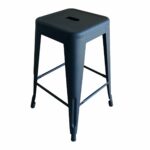 RELIX Σκαμπό Bar H.65cm, Στοιβαζόμενο, Μέταλλο Βαφή Μαύρο Extra Matte - Image 2