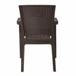 LORA Πολυθρόνα Κήπου Στοιβαζόμενη, PP (Rattan Look) Απόχρωση Καφέ Σκούρο - Image 5