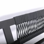 RIVIERA Set Σαλόνι Κήπου ALU: 3Θέσιος+2 Πολυθρόνες+Τραπέζι, Σκελετός & Μαξιλάρια Ανθρακί - Image 4