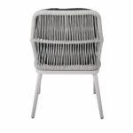 ALLEY Πολυθρόνα Τραπεζαρίας Κήπου ALU, Rope Grey 6mm, Μαξιλάρια Ανθρακί - Image 4