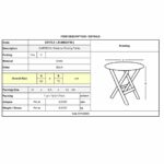 ΖΑΠΠΕΙΟΥ Pantone Τραπέζι Πτυσσόμενο, Μέταλλο Βαφή Μαύρο - Image 3