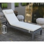 SUNLOUNGER Μαξιλάρι Ξαπλώστρας με Προσκέφαλο, Ύφασμα Water Repellent Εκρού, Φερμουάρ - Image 4