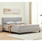BECO Κρεβάτι Διπλό για Στρώμα 160x200cm, Ύφασμα Ανοιχτό Γκρι - Image 2