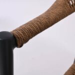 MADY Πολυθρόνα Βεράντας-Κήπου ALU Ανθρακί, Rope Wicker Φυσικό, Στοιβαζόμενη - Image 7