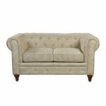 CHESTERFIELD York Kαναπές 2Θέσιος Σαλονιού - Καθιστικού, Ύφασμα Απόχρωση Μπεζ - Image 2