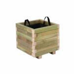 FLOWER POT WOOD Γλάστρα, Εμποτισμού Pine, Απόχρωση Φυσικό, 40x40x36cm - Image 2