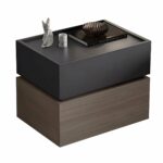 VANITY Κομοδίνο 2 Συρτάρια Αποχρώσεων Sonoma Oak & Grey, με Αποσπώμενα χρωματικά Μέρη - Image 2