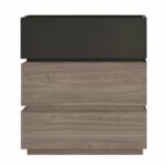 VANITY Κομοδίνο 3 Συρτάρια Αποχρώσεων Sonoma Oak & Grey, με Αποσπώμενα χρωματικά Μέρη - Image 2