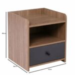 ORIENT Κομοδίνο με 1 Συρτάρι, Απόχρωση Sonoma Oak-Grey - Image 3