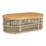 MARK Set Σαλόνι Κήπου 4τεμ, Acacia Φυσικό, Μαξιλάρια Μπεζ Rope Wicker Μπεζ - Image 5