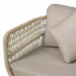 MARK Set Σαλόνι Κήπου 4τεμ, Acacia Φυσικό, Μαξιλάρια Μπεζ Rope Wicker Μπεζ - Image 6