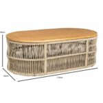 MARK Set Σαλόνι Κήπου 4τεμ, Acacia Φυσικό, Μαξιλάρια Μπεζ Rope Wicker Μπεζ - Image 10
