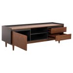 ΕΠΙΠΛΟ ΤΗΛΕΟΡΑΣΗΣ VEEN HM9741 MDF ΜΕ ΚΑΠΛΑΜΑ ΚΑΡΥΔΙΑΣ-ΚΑΡΥΔΙ&ΣΚΟΥΡΟ ΓΚΡΙ 170x40x50Υ - Image 3
