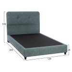 ΚΡΕΒΑΤΙ DOLORES LIGHT GREEN HM648.27 ΓΙΑ ΣΤΡΩΜΑ 120x200 εκ. - Image 3