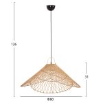 ΦΩΤΙΣΤΙΚΟ ΟΡΟΦΗΣ ΚΡΕΜΑΣΤΟ HM7879.02 RATTAN ΣΕ ΦΥΣΙΚΟ ΧΡΩΜΑ Φ80x126Υ εκ. - Image 2