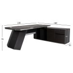 ΓΡΑΦΕΙΟ ΕΠΑΓΓΕΛΜΑΤΙΚΟ ΔΕΞΙΑ ΓΩΝΙΑ ROSEWOOD HM2083R 220X180X76Υ εκ. - Image 2
