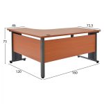 ΓΡΑΦΕΙΟ ΕΠΑΓΓΕΛΜΑΤΙΚΟ VALDEN HM2043.03R ΚΕΡΑΣΙ ΔΕΞΙΑ ΓΩΝΙΑ 160X120X75 - Image 2