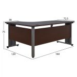 ΓΡΑΦΕΙΟ ΕΠΑΓΓΕΛΜΑΤΙΚΟ VALDEN HM2043.02R WENGE ΜΕ ΔΕΞΙΑ ΓΩΝΙΑ 160X120X75 - Image 2