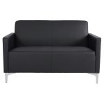 ΚΑΝΑΠΕΣ 2ΘΕΣΙΟΣ NELLIE HM3159.21 ΜΕ ΜΑΥΡΟ PU 113x71x71Υ εκ. - Image 3