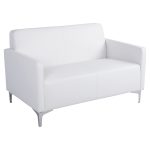 ΚΑΝΑΠΕΣ 2ΘΕΣΙΟΣ NELLIE HM3159.22 ΜΕ ΛΕΥΚΟ PU 113x71x71Υ εκ.