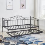 ΚΑΝΑΠΕΣ ΚΡΕΒΑΤΙ MAEKO 190Χ90 ΜΑΥΡΟΣ +ΕΠΕΚΤ/ΜΕΝΟ ΒΟΗΘΗΤΙΚΟ ΚΡΕΒΑΤΙ 85Χ185 HM571.01 - Image 4