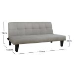 ΚΑΝΑΠΕΣ ΚΡΕΒΑΤΙ ODESSA HM3000.01 ΥΦΑΣΜΑ ΜΠΕΖ 179x80x79 εκ. - Image 5