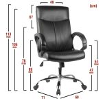 Καρέκλα Γραφείου ArteLibre MEΛITH Μαύρο PU 60x71x105-113cm - Image 6