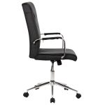 ΚΑΡΕΚΛΑ ΓΡΑΦΕΙΟΥ JOSEF HM1181.04 ΜΑΥΡΟ ΒΕΛΟΥΔΟ-INOX ΒΑΣΗ 58x61x105-113Yεκ. - Image 4